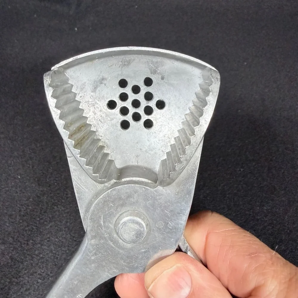 Vintage Japan Cast Aluminum Manual Citrus Lemon Lime Wedge Squeezer Juicer Press